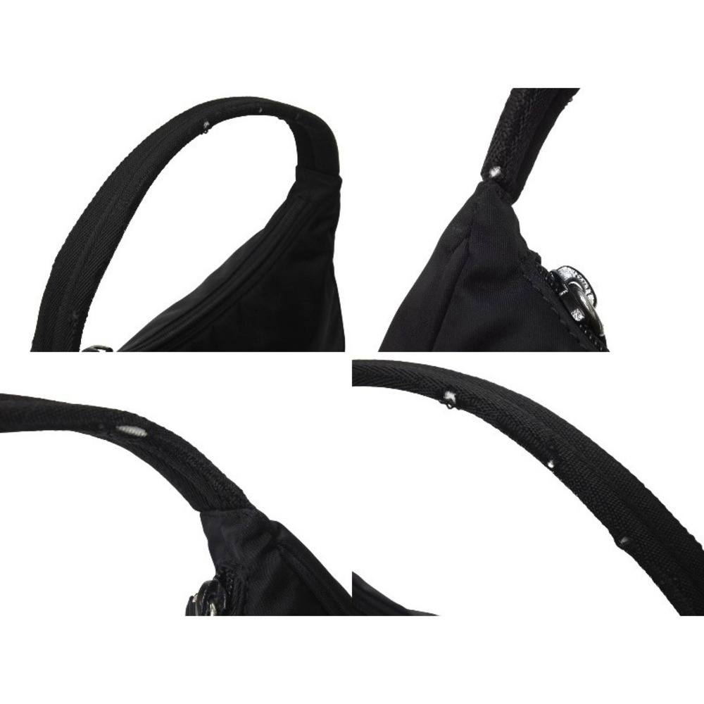PRADA Hobo One Shoulder Hobo Bag Handbag Triangle Logo Black - Picture 5 of 8